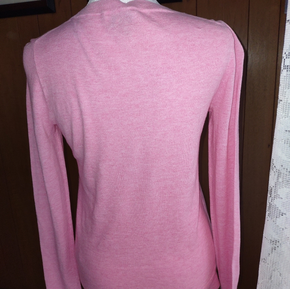 J. Crew - Soft Pink Long Sleeve Knit Top Size XXS - Picture 5 of 6
